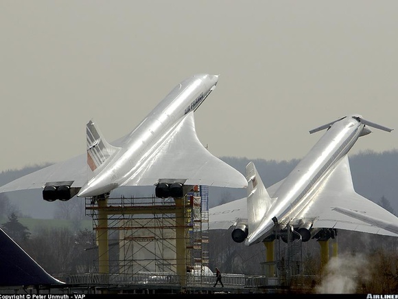 Concorde and  TU-144 together...